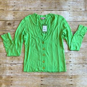 Lilly Pulitzer Melody cardigan in Limeade